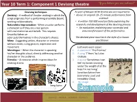 Year 10 Term 1: Component 1 Devising Theatre