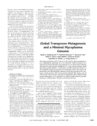 Global Transposon Mutagenesis and a Minimal Mycoplasma Genome