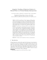 Integrity Checking of Function Pointers in Kernel Pools Via Virtual Machine Introspection