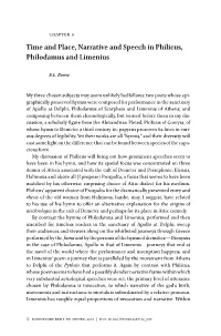 Time and Place, Narrative and Speech in Philicus, Philodamus and Limenius