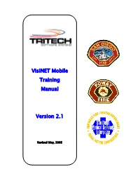 Visinet Mobile Training Manual Version