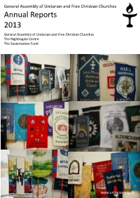 2013 Annual Report of the Unitarian and Free Christian