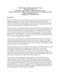 China's Progress with Directed Energy Weapons by Richard D. Fisher, Jr
