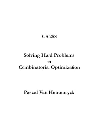 CS-258 Solving Hard Problems in Combinatorial Optimization Pascal