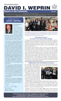 DAVID I. WEPRIN Reports to the Community Fall 2017