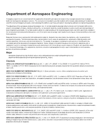 Department of Aerospace Engineering 1