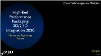 High-End Performance Packaging 2020