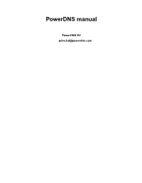 Powerdns Manual