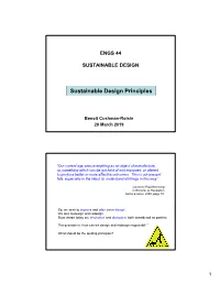 Sustainable Design Principles