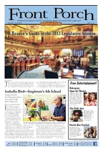 A Reader's Guide to the 2013 Legislative Session