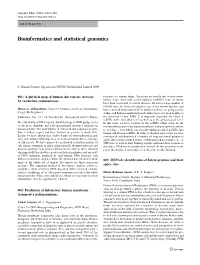 Bioinformatics and Statistical Genomics