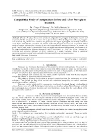 Comparitive Study of Astigmatism Before and After Pterygium Excision