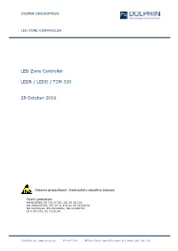 LED Zone Controller LEDR / LEDD / TCM