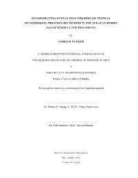 Preliminary Studies in the Judaean Desert Isaiah Scrolls and Fragments