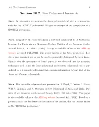 Section 10.2. New Polynomial Invariants