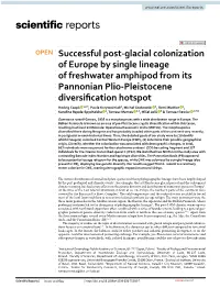 Successful Post-Glacial Colonization of Europe by Single Lineage Of