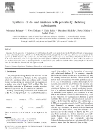 Synthesis of Di- and Trisilanes with Potentially Chelating Substituents