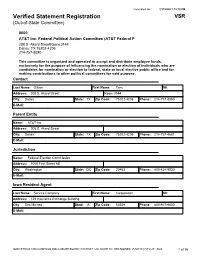 Verified Statement Registration VSR (Out-Of-State Committee)