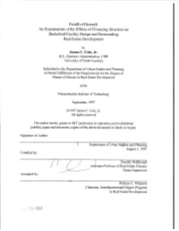 An Examination of the Effects of Financing Structure on Basketball Facility Design and Surrounding Real Estate Development