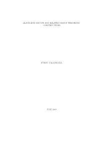 Black Box Groups and Related Group Theoretic Constructions
