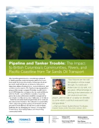 Pipeline and Tanker Trouble