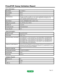 Primepcr™Assay Validation Report