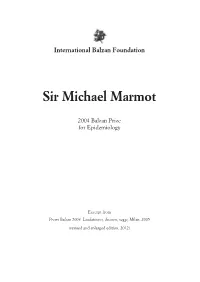 Sir Michael Marmot