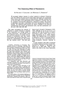 The Cleansing Effect of Recessions