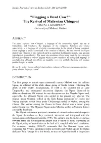 The Revival of Malawian Chingoni PASCAL J