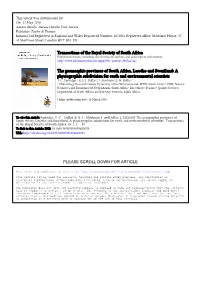 Transactions of the Royal Society of South Africa The