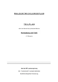 W a L D E N T W I C K L U N G S P L a N T E I L P L a N Korneuburg Und Tulln