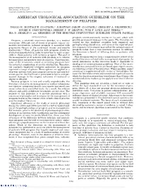 American Urological Association Guideline on the Management of Priapism
