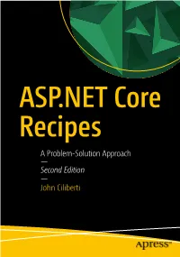 ASP.NET Core Recipes a Problem-Solution Approach — Second Edition — John Ciliberti ASP.NET Core Recipes
