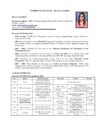 Curriculum Vitae - Swati Sachdev