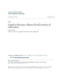 Liquid Architectures: Marcos Novak's Territory of Information Camile A