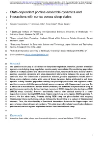 State-Dependent Pontine Ensemble Dynamics and Interactions With