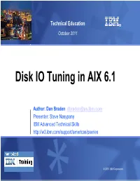 Disk IO Tuning in AIX 6.1
