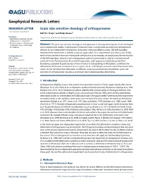 Grainsize Sensitive Rheology of Orthopyroxene