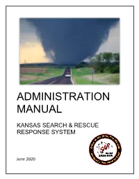 Kansas Search and Rescue Administration Manual