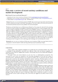 Pine Nuts: a Review of Recent Sanitary Conditions and Market Development