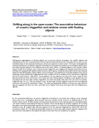 The Associative Behaviour of Oceanic Triggerfish and Rainbow Runner with Floating Objects