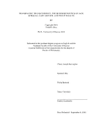 Transpacific Transcendence: the Buddhist Poetics of Jack Kerouac, Gary Snyder, and Philip Whalen