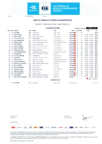 CLASSIFICATION Round 7