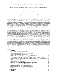 Complex Historical Dynamics of Crisis: the Case of Byzantium