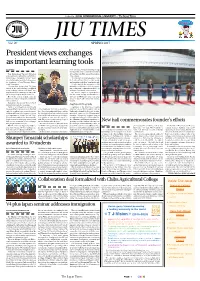 President Views Exchanges As Important Learning Tools