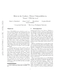 Privacy Vulnerabilities in ``Smart'' DNS Services