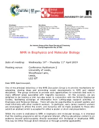 Programme Spring 2019