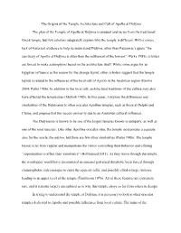 The Origins of the Temple Architecture and Cult of Apollo at Didyma The