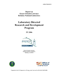 Laboratory Directed Research and Development Program