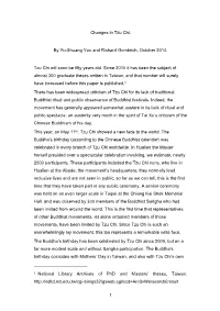 1 Changes in Tzu Chi. by Yu-Shuang Yao and Richard Gombrich